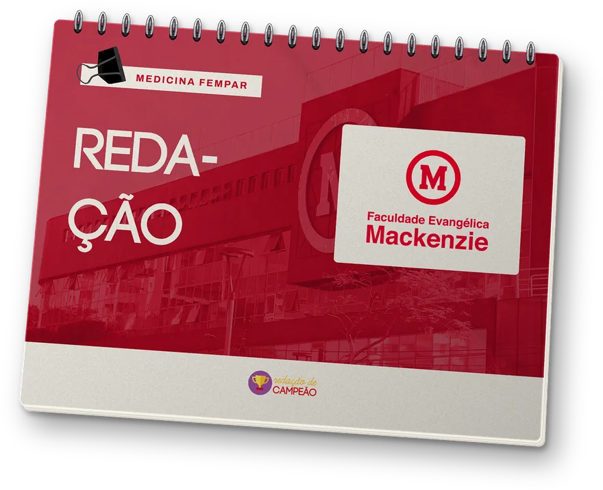 Caderno do curso FEMPAR Medicina — Redação de Campeão